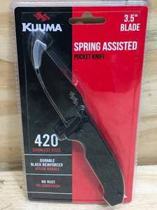 lot 71 image: Kuuma Spring Assisted Pocket Knife 3.5 Blade