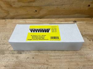 lot 80 image: POWERBUILT 8 Piece 12 Drive Shallow Impact Pro Socket Set- Tough Chrome Molybdenum