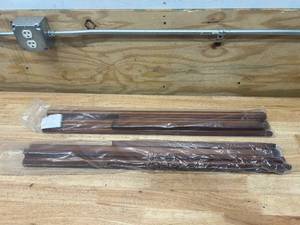 lot 102 image: Art Easel Wooden Stand - 63 Portable Tripod Display Artist Easel - Adjustable Floor Wood Poster Stand for Wedding, Painting, Drawing, Display Show, Brown 2pack