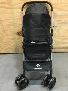 lot 117 image: Wedyvko Pet Stroller for Small Dogs and Cats with Storage Basket and Cup Holder