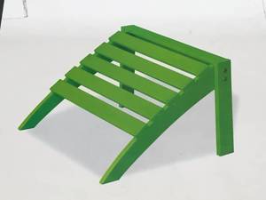 lot 134 image: Lot of 4 - LIVING ACCENT Adirondack Green Wooden Ottoman Kits