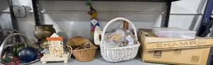 lot 56 image: VTG Champ Hat in Original Box, Assorted Household Decor and Accessories Lot