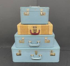 lot 101 image: Vintage Suitcase Lot - Set of 4