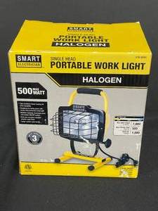 lot 113 image: Smart Electrician Single Head Portable Work Light Halogen 500W