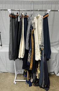 lot 204 image: Vintage Assorted Womens Clothing Lot on Garment Rack