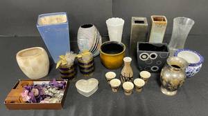 lot 40 image: Assorted Decorative Vases and Small Pots Collection