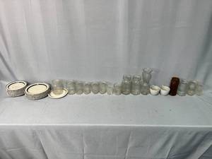 lot 88 image: Collection of Plates and Glass Jars