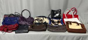 lot 196 image: Assorted Lot of Designer Handbags - 14 Pieces