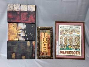 lot 199 image: Framed Artwork & Decorative Wall Art Lot