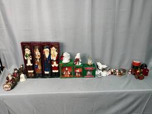 lot 96 image: Assorted Lot of Christmas Decorations and Collectibles