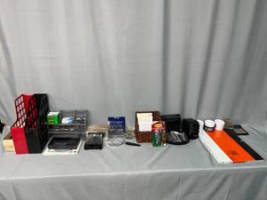 lot 106 image: Assorted Office Supplies Lot Organizers, Clips, and More