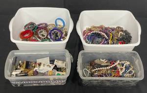 lot 91 image: Large Assorted Jewelry Lot - Necklaces, Bracelets, Earrings