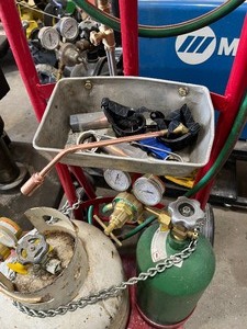 lot 69 image: Propane torch set up