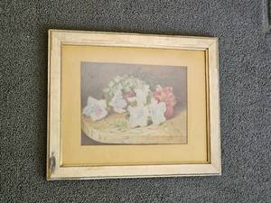 lot 100 image: White Lily Still-life Framed Print