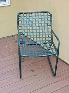 lot 25 image: Vintage Brown Jordan Webbed Patio Chair