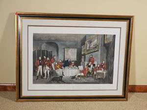 lot 73 image: Charles George Lewis Framed Etching - The Melton Breakfast
