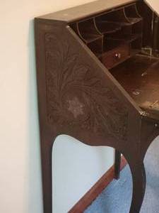lot 48 image: Stunning Antique Carved Writing Desk