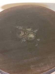 lot 90 image: Gorgeous Antique Handpainted Floral Accent Table