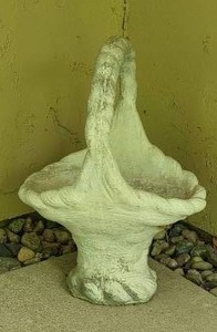 lot 207 image: Concrete Garden Basket Planter