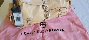 lot 178 image: Francesco Biasia Sand Leather Handbag Secret Love  NWT