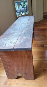 lot 141 image: Primitive Farmhouse Bench