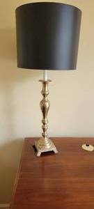 lot 208 image: Brass Candlestick Table Lamp