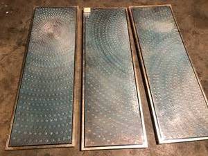 60 in. x 20 in. Concentric - Set of 3 Textured Metallic Hand Painted by Martin Edwards Wall Art by Empire Art Direct Customer Returns See Pictures