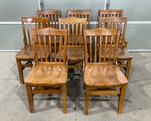 lot 43 image: 8 Wood Chairs