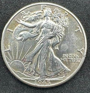 lot 32 image: 1945-XFAU Washington Liberty Half Dollar