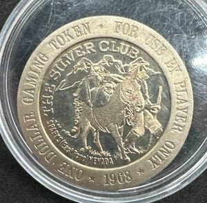 lot 44 image: 1968 Rare Gaming Token from Closed Casino