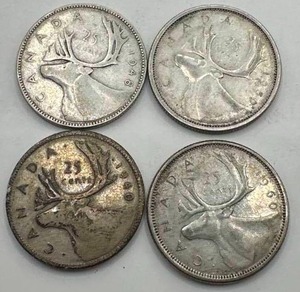 lot 49 image: Pre 1968 Canada Silver Quarters