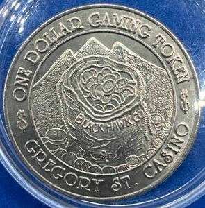 lot 59 image: 1968 Rare Gaming Token from Closed Casino