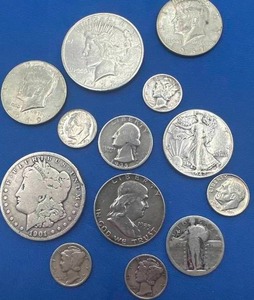 lot 80 image: $5 Lot of 13 Silver Coins