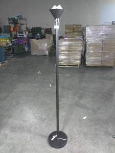 lot 6 image: Torchiere Floor Lamp with Glass Shade - Threshold Slate Black-Missing Glass Lamp Shade