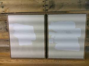 lot 55 image: Set of 2 20 x 16 Abstract Canvas Painting