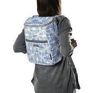lot 144 image: Kelly Ventura 12qt Backpack Cooler - Stamped Blue