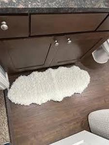 lot 147 image: 16x40 Plush Shaped Bath Rug White - Threshold