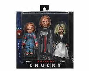 lot 151 image: NECA Bride of Chucky - Chucky and Tiffany 8 Action Figures - 2pk