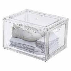 lot 157 image: Stackable Shoebox & Organizer, 4-pack