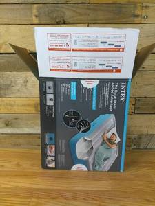 lot 160 image: Intex Raised 16 Air Mattress with Hand Held 120V Pump - Queen Size