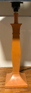 lot 50 image: Wooden Based Table Lamp