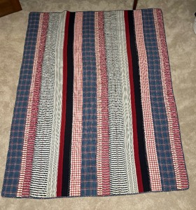 lot 51 image: Striped Twin Bedspread