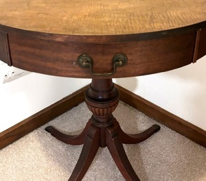 lot 55 image: Vintage Mahogany Drum Table