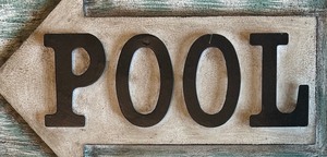 lot 126 image: Metal Pool Sign