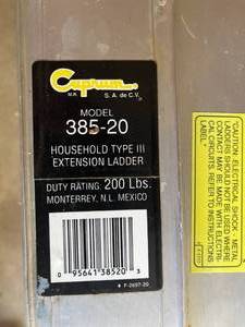 lot 133 image: Cuprum Twenty Foot Aluminum Extension Ladder Model 385-20