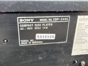 lot 155 image: Sony Five Disc Changer Model CDP-C445