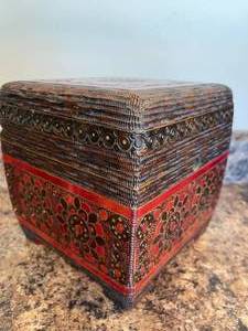 lot 167 image: Ornate Wooden Storage Box Hand Crafted in Poland
