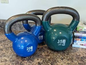 lot 107 image: Hand Weights and Exercise DVDs