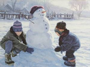 lot 186A image: Small Framed Winter Monument by Robert Duncan