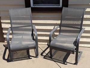 lot 42 image: Pair of Grey Patio Chairs